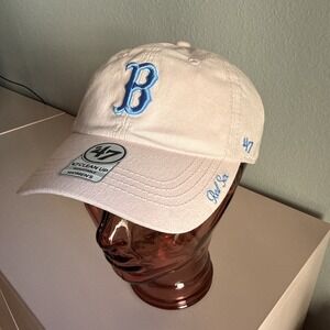 Women's 47 Brand MLB Boston Red Sox Clean Up Hat Strapback Adjustable Pink Blue